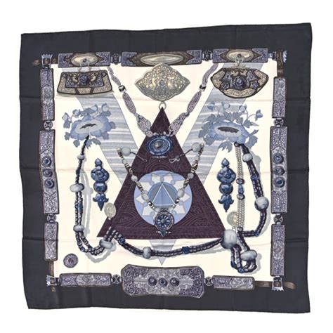 hermes tibet scarf|HERMES Silk Tibet Scarf 90 1323746 .